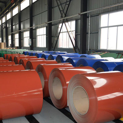 PE SMP HDP PVDF Superficie PPGI bobina de acero galvanizado para la hoja de techo en 1219 mm 1500 mm de ancho